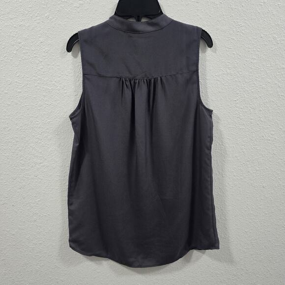 J.Crew Womens Sleeveless Blouse Size 4 Gray Utility Style Button Casual Top - Picture 7 of 11